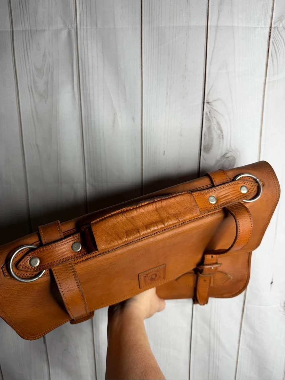 Vintage Leather Messenger Bag - Men's Satchel, briefcase, laptop bag